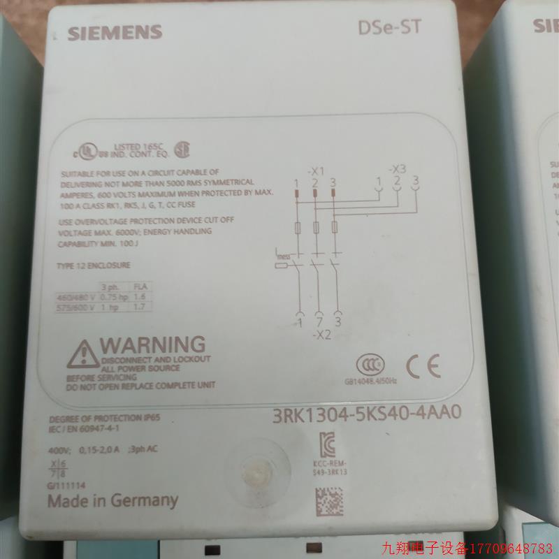 拍前询价:3RK1304-5KS40-4AA0.品相如图。拆下来