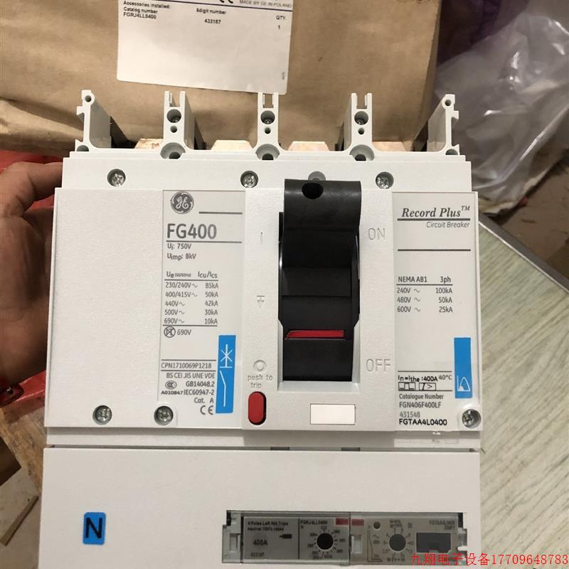 拍前询价:(议价)美国GE通用FG400a塑壳断路器进口高端4p400a断路