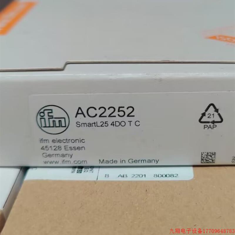 拍前询价:IFM AC2250 AC2251 AC2252 AC2254  全新原装正品易福