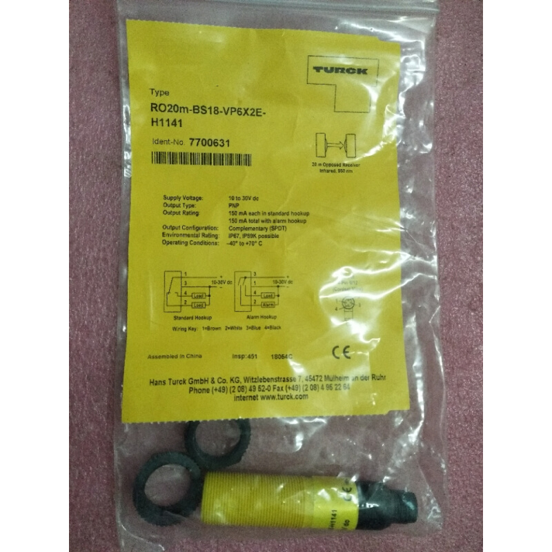 拍前询价：TURCK全新原装 RO20M-BS18-VP6X2E-H1141 770063