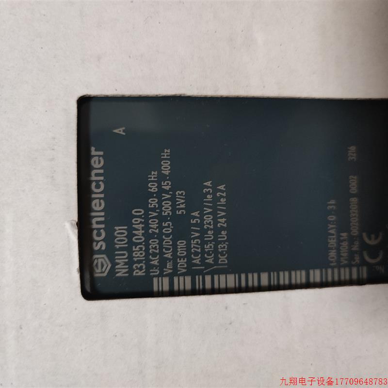 拍前询价:SCHLEICHER NMU 1001 R3.185.0449.0模块
