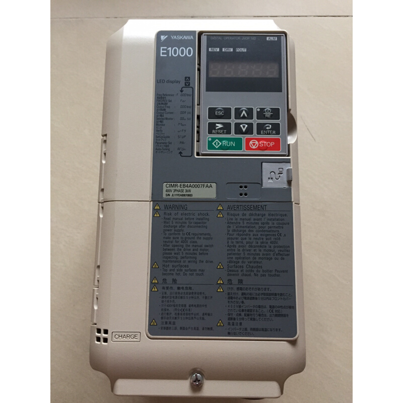 拍前询价：安川变频器CIMR-EB4A0007FAA，3千瓦，380伏