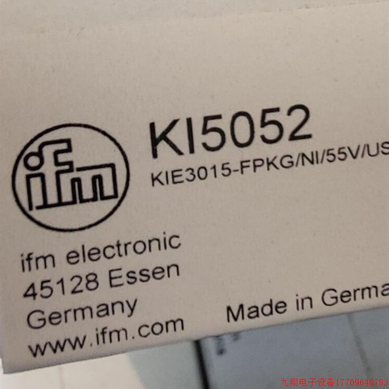 拍前询价:IFM KF5002 KI0024 KI5052 KQ6002 全新原装正品易福门