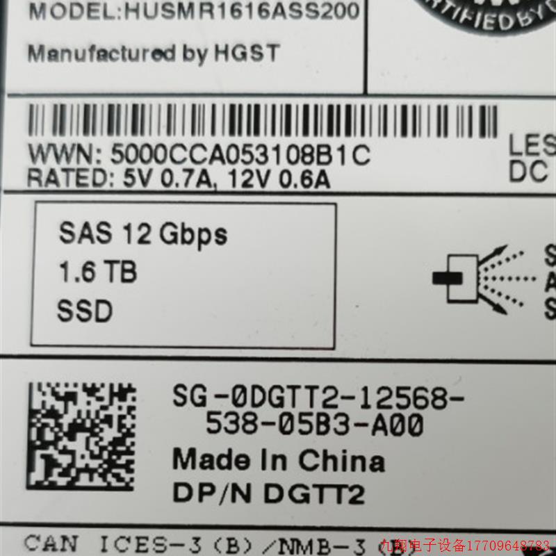 拍前询价:DELL SC220 SCV3020 SC4020 SC5020 0DGTT2 1.6TB 1.6T