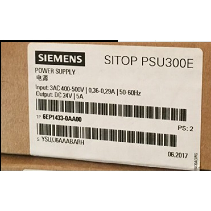 拍前询价：6EP1433-0AA00/OAAOOPSU300E电源24V/5A 三相 6E