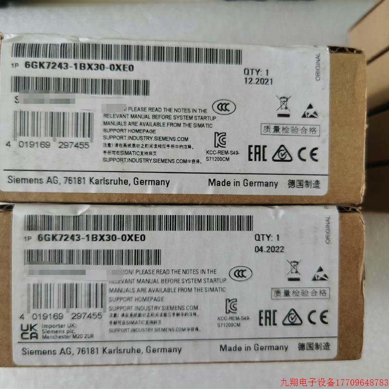 拍前询价:6GK7 243-1BX30-0XE0、全新原装正品,