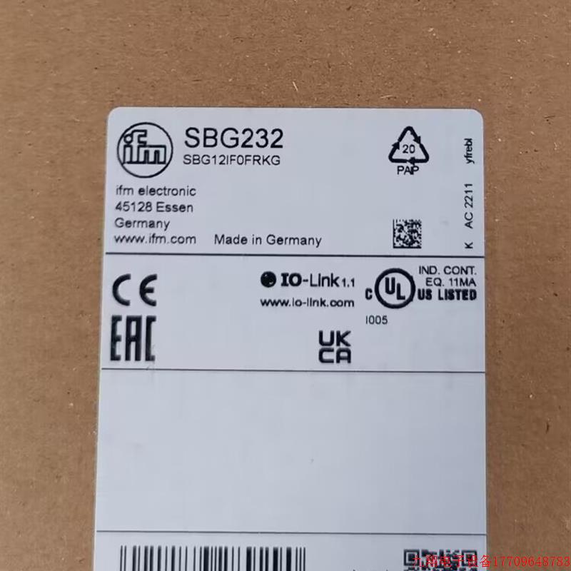 拍前询价:IFM SBG232 SBG233 SBG332 SBN257 全新原装正品易福门