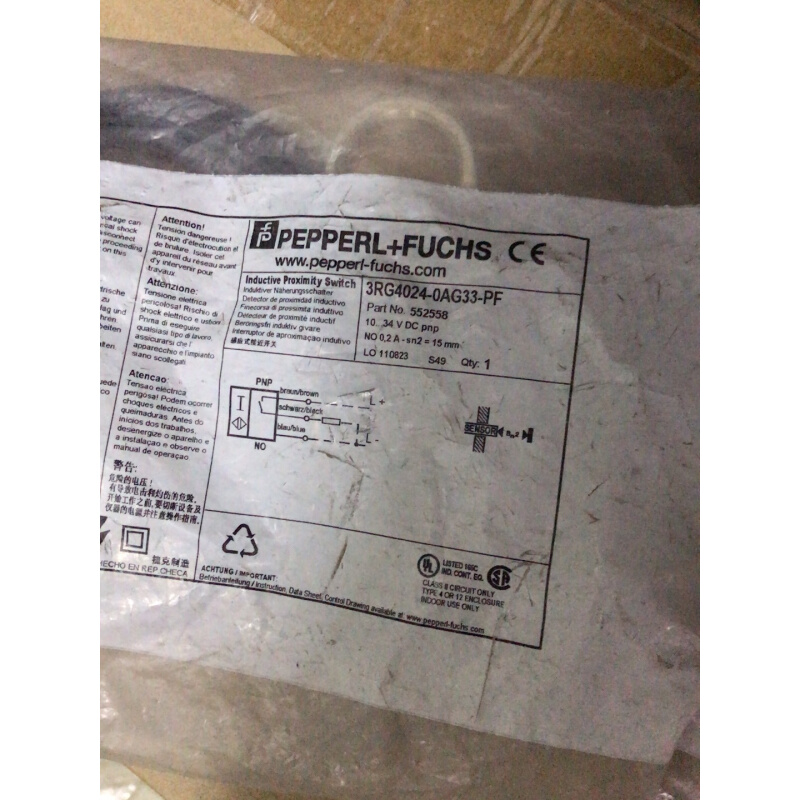 拍前询价：原装进口倍加福接近开关3RG4024-0AG33-PF需要联系全新