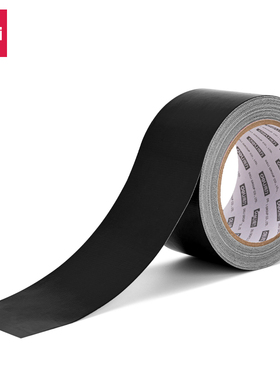 得力黑色布基胶带52003 52005 宽48mm60mm长20m强粘性易撕 单卷装