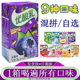 伊利优酸乳蓝莓味250ml整箱西梅荔枝火龙果草莓沙棘杏子AD钙原味