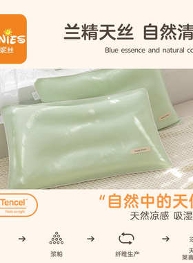 天丝儿童冰丝枕套夏天凉枕套夏季幼儿园30x50凉席宝宝枕头套35x55