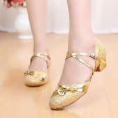 专业 少儿2024新款 秋冬女童拉丁舞鞋 儿童女孩公主软底练功跳舞鞋