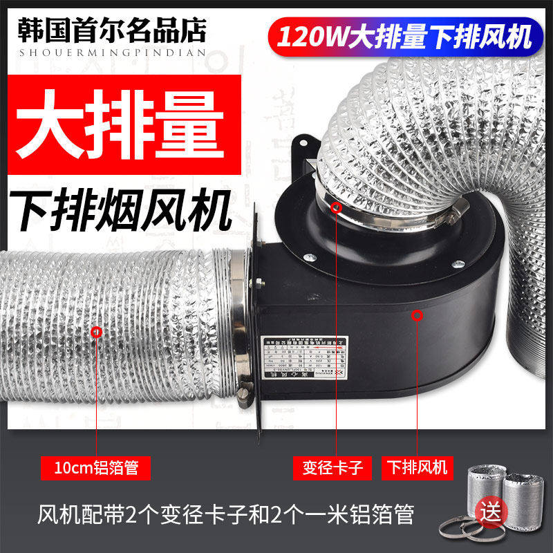 烤肉店排烟风机高风量排风机节能排烟设备强吸力排烟扇下排烟风机