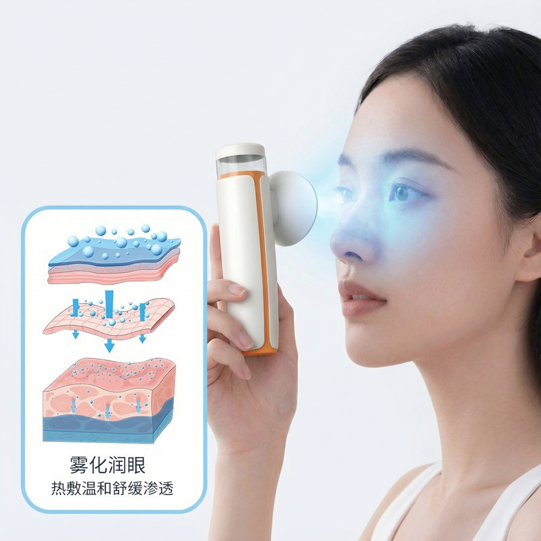 眼睛蒸汽热敷仪干眼症蒸眼仪润眼便携蒸汽雾化护眼仪睑板腺疏通器