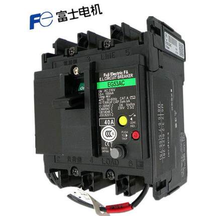 原装正品日本进口FUJI/富士漏电断路器EG53AC 40A质保一年