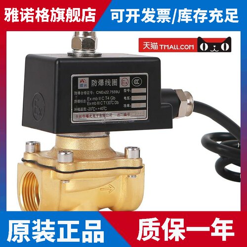 防爆电磁阀气阀铜阀水阀 瓦斯电磁阀瓦斯 带证书规格齐全