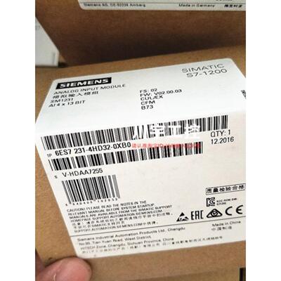 西门子S7-1200PLC模块SM1231 6ES7 231-4HD32-0XB0 231-5PD30