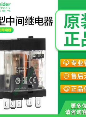 施耐德中间继电器RXG12BD RXG22BD RXG22P7直流24v交流220v 8脚5A