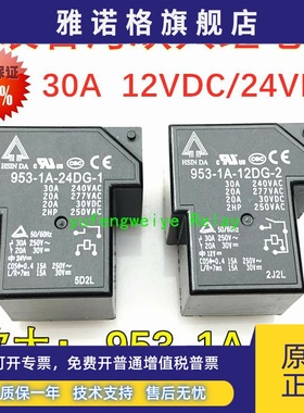 原装台湾欣大继电器953-1A -12DG -24DG-2 -1一组常开30A12V24VDC