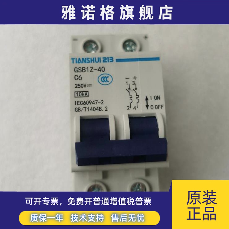 天水二一三直流断路器GSB1Z-40 2P C6 C3 新型号DZX2-40DC 2P C6