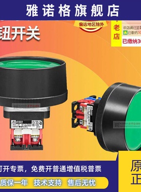 日本原装进口富士Fe绿色大头平头AR30B2R按钮开关AR30B2R-11G/R/B