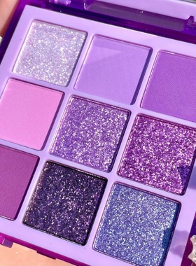 INSFANY紫气东来九色眼影盘珠光细闪提亮梅莓紫克莱因蓝绿色黄色