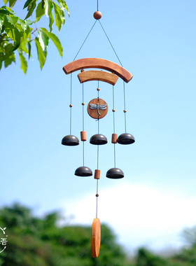 花听语弯木蜻蜓风铃欧式实木金属花园庭院别墅客栈民宿田园自然