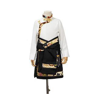 藏族儿童服装藏袍套装秋冬少数民族舞蹈演出服饰男童写真2022新款