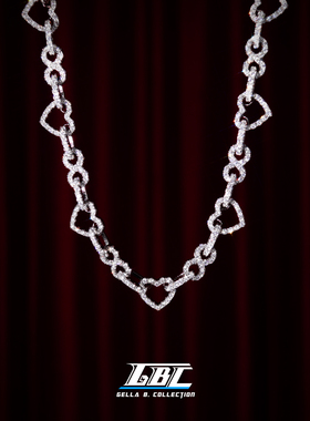 GBC爱心项链女款2025新款高级感轻奢小众登山扣古巴链实心配饰女