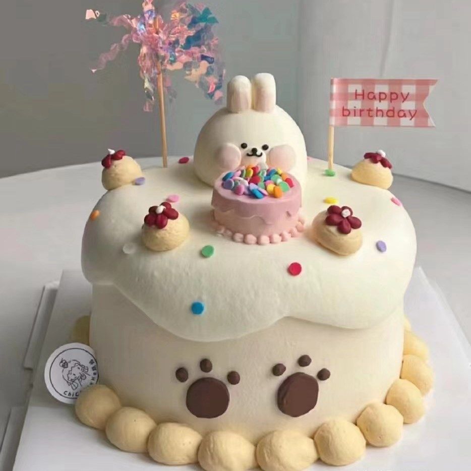 简约可爱兔宝宝周岁蛋糕装饰摆件生肖小兔子胡萝卜满月甜品台插件,节庆用品/礼品,节日装扮用品,淘宝优惠券,粉丝福利购,淘宝优惠卷