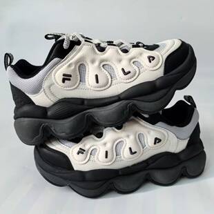 FILA斐乐女鞋PEASE摩登运动鞋2025冬新款豌豆鞋面包鞋 F12W541114