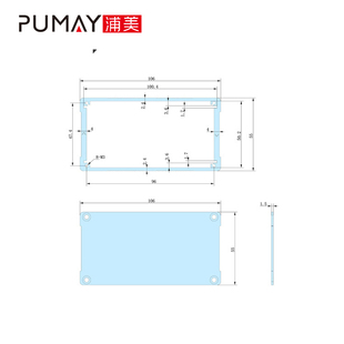 55NL35逆变器常用精美铝型材分体式 浦美106 外壳电路控制器铝壳