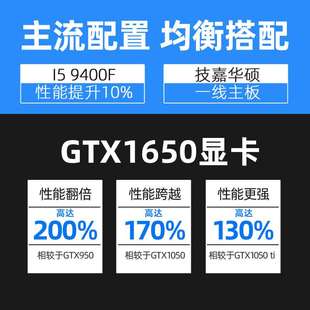 6500XT 6600办公吃鸡台式 12代 12400F 10400F 电脑主机DIY组装