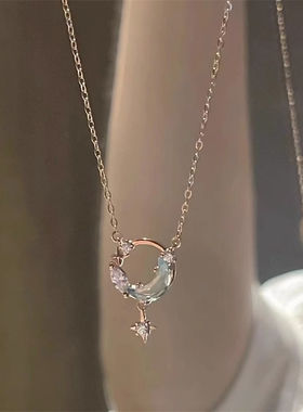 逐梦星河星项链女小众ins高级轻奢设计星月项链饰品