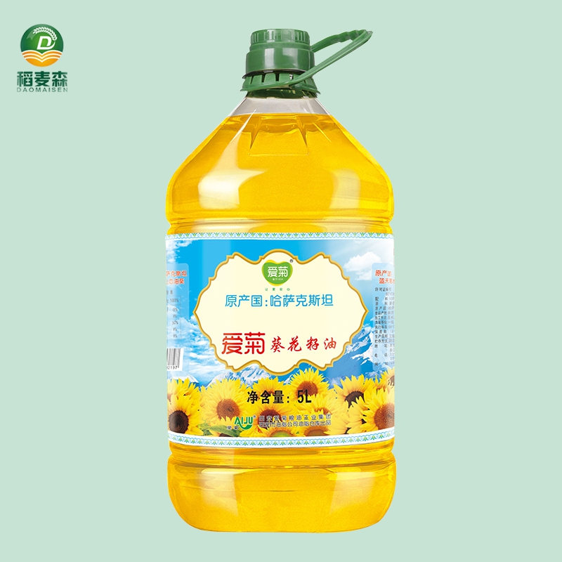 爱菊5L哈萨克斯坦进口原料 一级葵花籽油 压榨食用油
