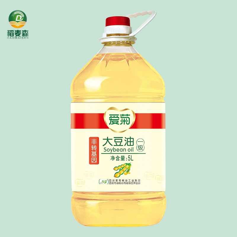 爱菊一级大豆油5L 家用大桶炒菜食用油