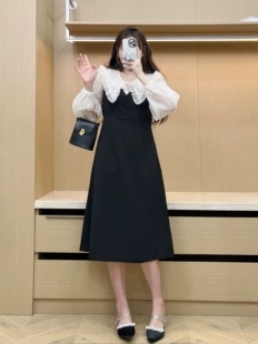 长短款 香榭公主 巨鹿工作室微胖定制胖mm2022年春季 气质连衣裙女