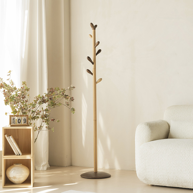 实木衣帽架落地客厅小型儿童家用