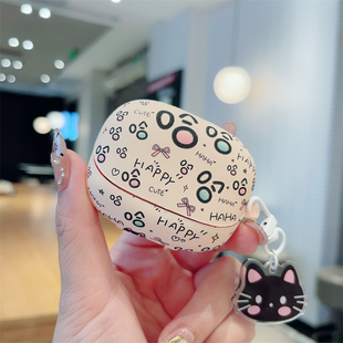 可爱猫咪M2s 适用于倍思M2S保护套新款 Pro无线蓝牙耳机壳女款 M2S Pro耳机盒全包防摔不掉盖m2s男情侣 Baseus