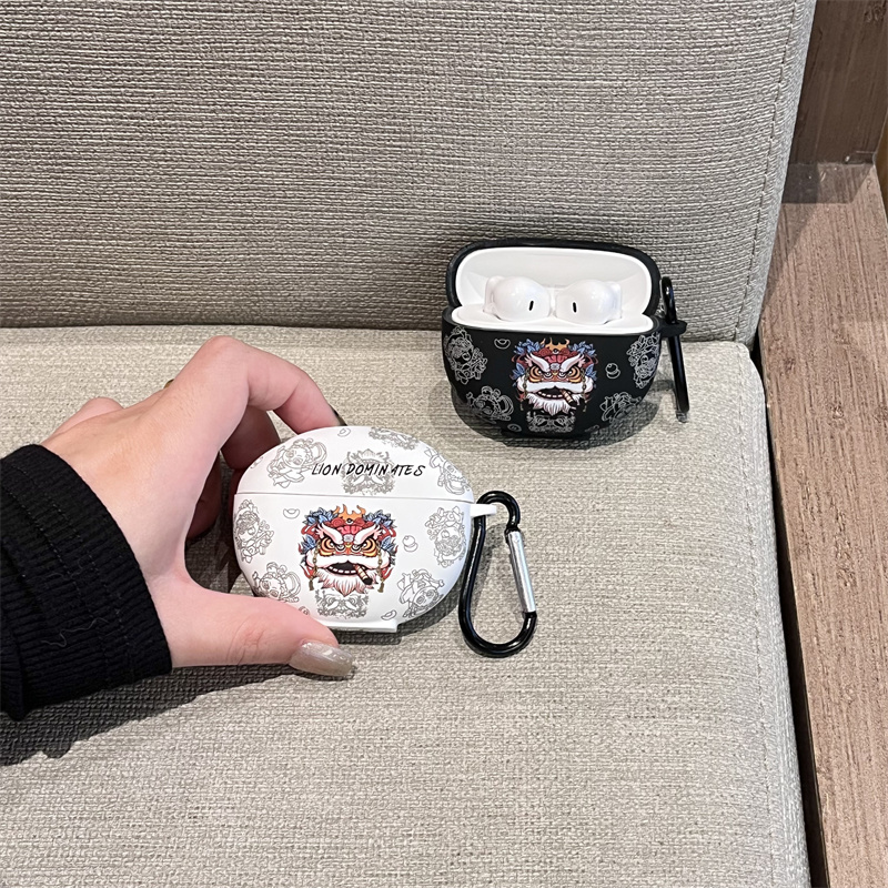 适用荣耀Earbuds X7保护套新款Honor荣耀x7蓝牙耳机壳EarbudsX7中国风earbus国潮狮子情侣防摔硅胶软壳男女潮