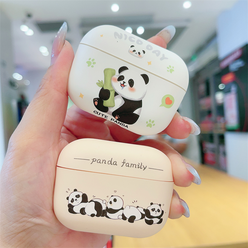 适用airpodspro 保护套新款airpods3三代苹果耳机壳女款中国风可爱熊猫AirPods3/2/1防摔pro2第二代硅胶盒5代