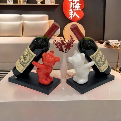 红酒架结婚订婚酒柜装饰品乔迁过年电视柜玄关橱柜客厅送人摆件