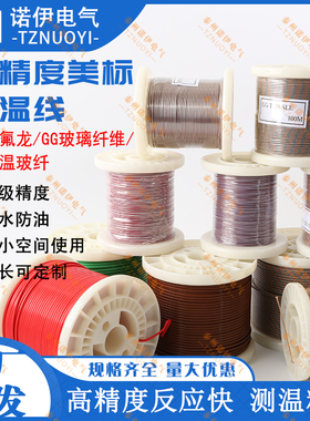 美标铁氟龙测温线K/T/J型热电偶温度感温线TT/GG/HH-30/36/24/20