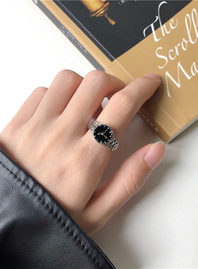 潮流时尚朋手表戒指百搭小众情侣手指男女复古创意嘻哈学生