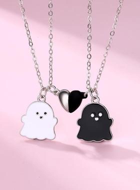 闺蜜项链女一人一半高颜值学生党二人款女生磁吸儿童女童生日礼物