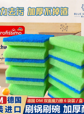 德国DM Profissimo双面洗碗海绵不锈钢可用刷锅刷碗清洁刷海绵块
