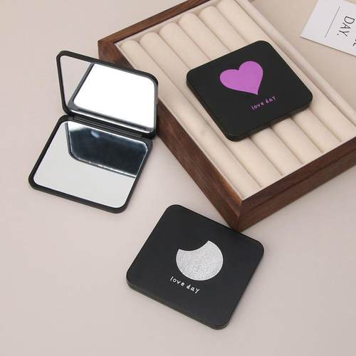 随身镜化妆镜高清双面镜子便携迷你口袋折叠小镜子小巧手持学生镜