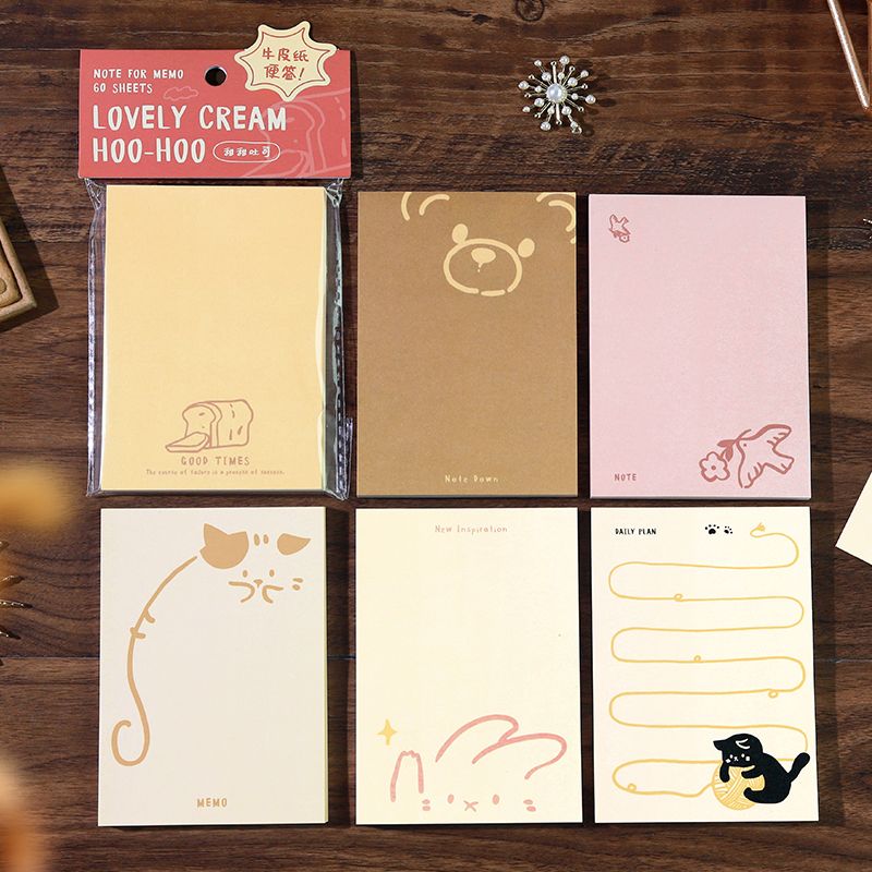 NOTEFOR萌心奶呼呼牛皮纸便签本
