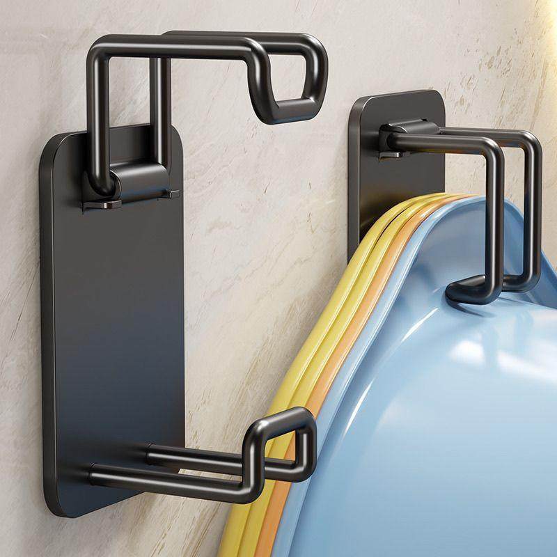 清仓免打孔脸盆挂钩卫生间脸盆架浴室盆子收纳洗脸盆置物架挂盆神