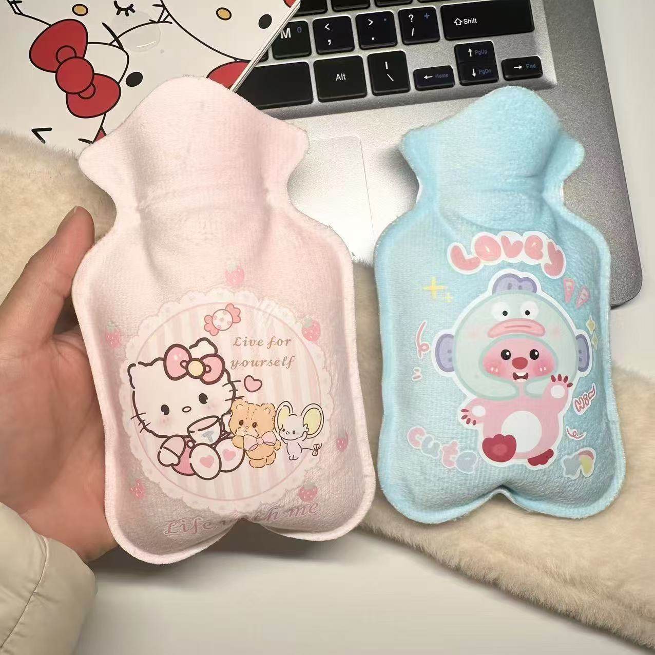 卡通露比丑鱼KT植绒注水热水袋新款学生上课随身暖宝宝热敷肚子,居家日用,热水袋套,淘宝优惠券,粉丝福利购,淘宝优惠卷